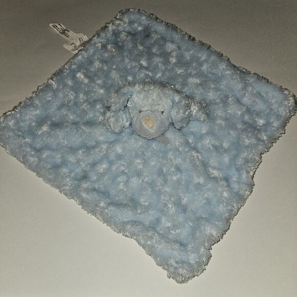 Blankets & Beyond Other - Blankets & Beyond Blue Puppy Dog Lovey Security Plush Toy Rosette Soft Fleece